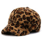 Fashion Leopard Fleece Baseball All-matching Peaked Cap