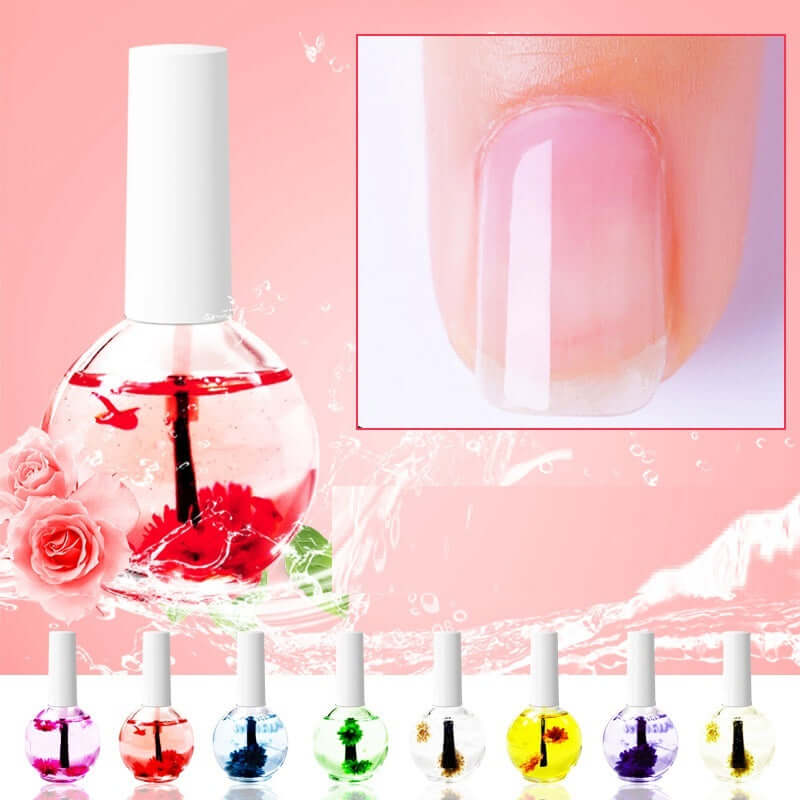 Nail Beauty Dried Flowers Nutrition Nail Treatment Oil Anti-agnail Nail Edge Moisturizing Nail Base Coat Natural Phonax Services