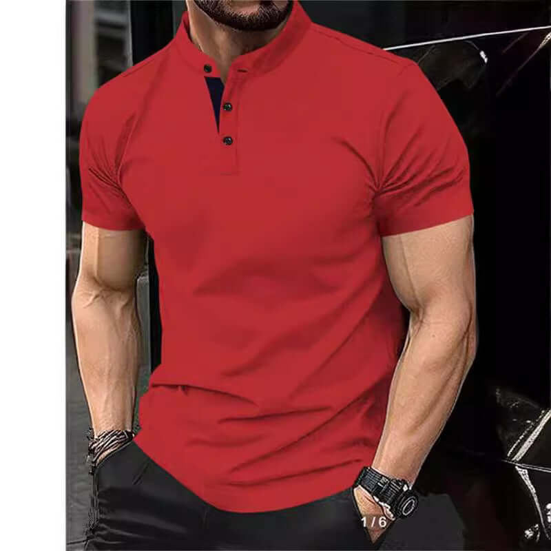 Summer New Polo Shirt Zipper Pocket Men's Sports Polo Shirt Phonax Services