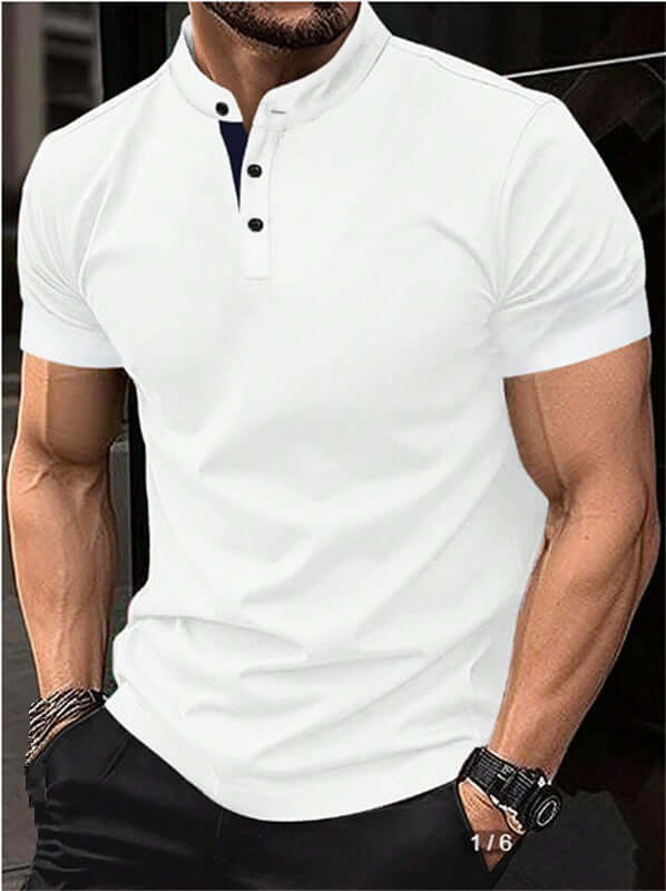 Summer New Polo Shirt Zipper Pocket Men's Sports Polo Shirt Phonax Services