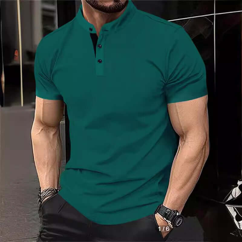 Summer New Polo Shirt Zipper Pocket Men's Sports Polo Shirt Phonax Services