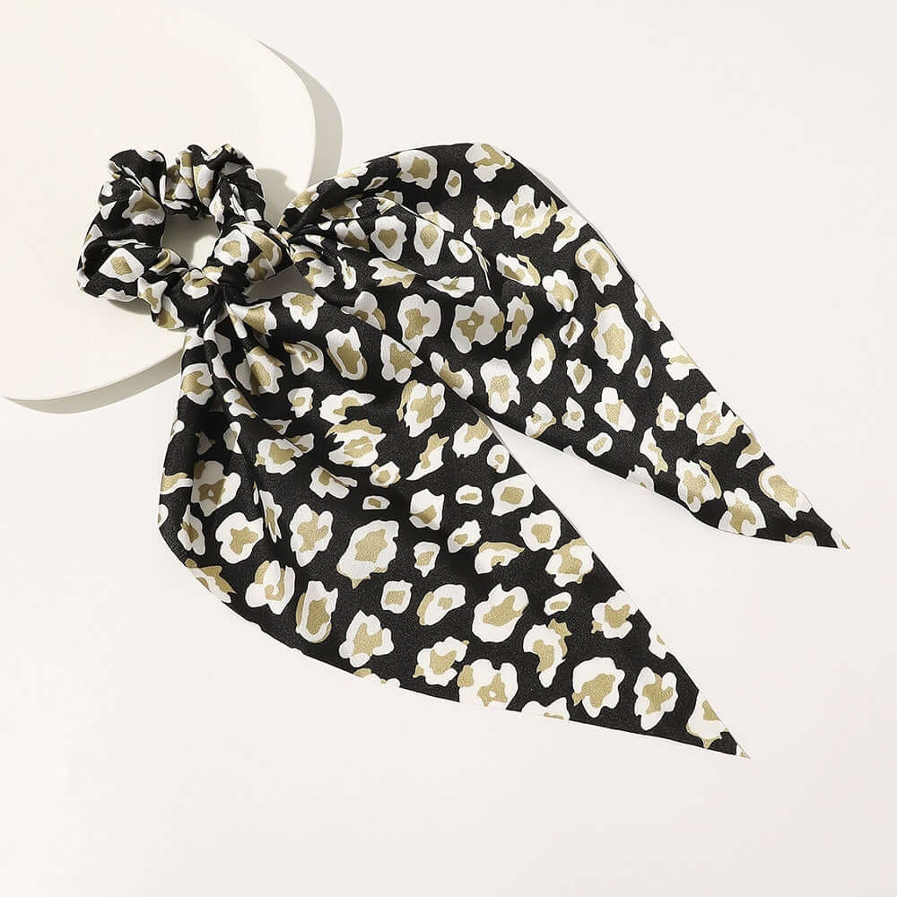 New Knotted Ribbon Satin Monochrome Silky Square Scarf Hair Tie Ladies Ponytail Hair Phonax Services