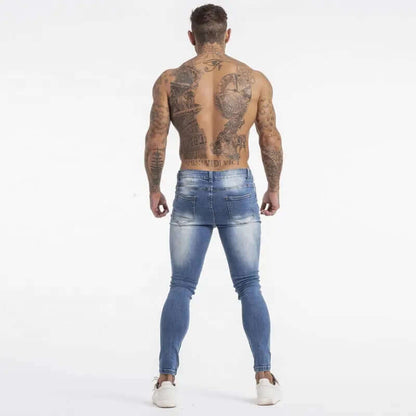 Gingtto Streetwear Slim Fit Non-Ripped Mens Jeans Denim Distressed Skinny Jeans Stretch Jeans for Men PHONAX SERVICES