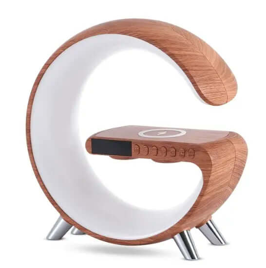 New Intelligent G Shaped LED Lamp Bluetooth Speake Wireless Charger Atmosphere Lamp App Control For Bedroom Home Decor Phonax Services