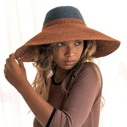 🌸RIRI DUO Jute Straw Hat, for vacation. PHONAX SERVICES