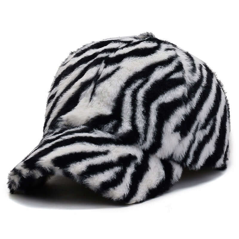 Fashion Leopard Fleece Baseball All-matching Peaked Cap