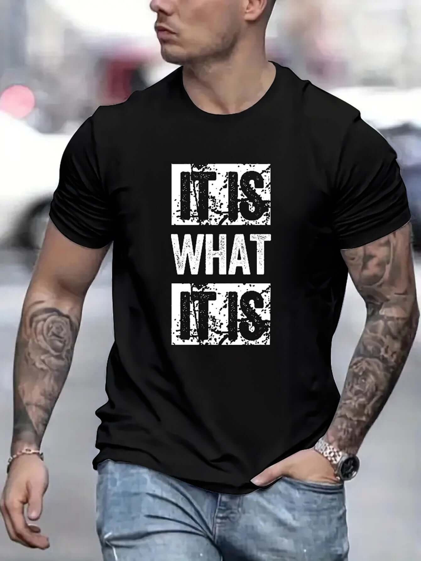 This Is Its Printed T-shirt, Men's T-shirt, Summer Casual Short Sleeved T-shirt Phonax Services